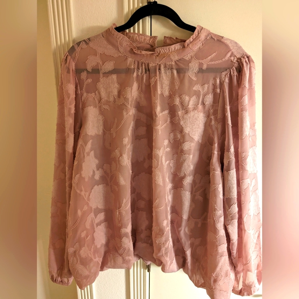 Sheer lined blouse